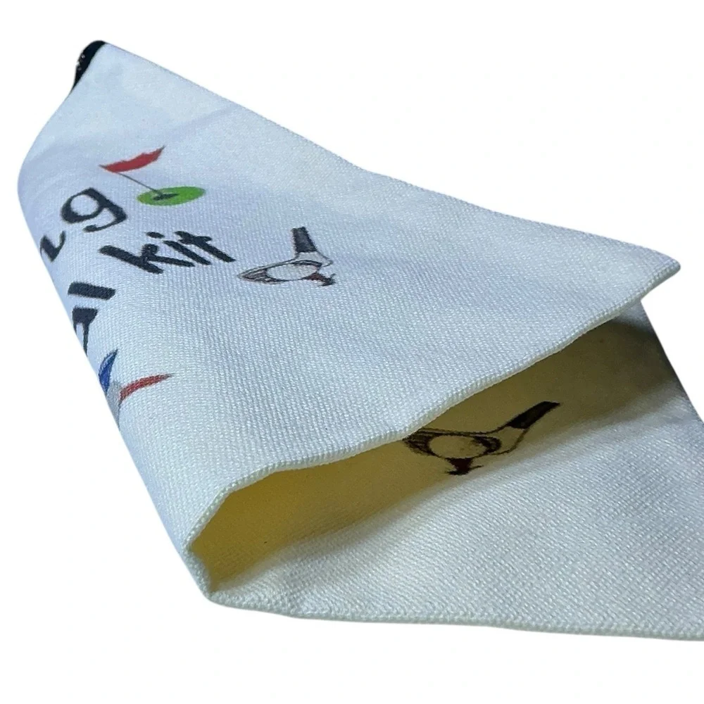 Golf Survival Kit Multipurpose Storage Bag Cosmetic Tee’s Pencil Scorecard White